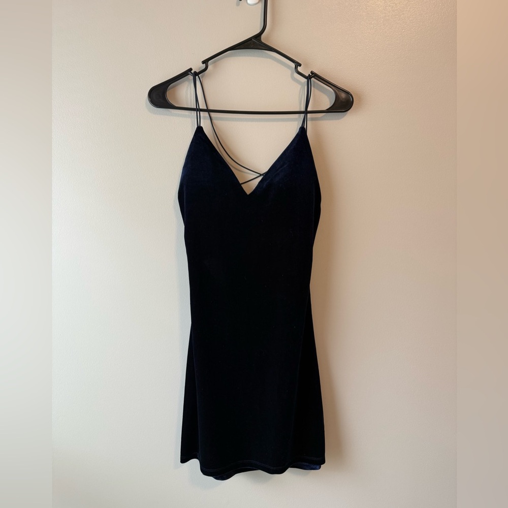 Windsor Navy Mini Suede Dress